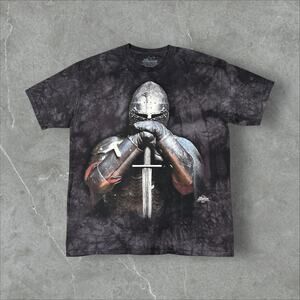 The Mountain Knight Fantasy Sword 2013 Size XL Made In USA Tie Dye T-Shirt